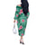 Cyan Hawaii Hibiscus With Tropical Flowers Motifs Off The Shoulder Long Sleeve Dress - Polynesian Pride