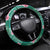 Cyan Hawaii Hibiscus With Tropical Flowers Motifs Steering Wheel Cover - Polynesian Pride