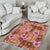 Orange Hawaii Hibiscus With Tropical Flowers Motifs Area Rug - Polynesian Pride