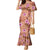 Orange Hawaii Hibiscus With Tropical Flowers Motifs Family Matching Mermaid Dress and Hawaiian Shirt - Polynesian Pride