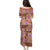 Orange Hawaii Hibiscus With Tropical Flowers Motifs Family Matching Puletasi and Hawaiian Shirt - Polynesian Pride