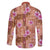 Orange Hawaii Hibiscus With Tropical Flowers Motifs Family Matching Short Sleeve Bodycon Dress and Hawaiian Shirt - Polynesian Pride