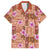 Orange Hawaii Hibiscus With Tropical Flowers Motifs Family Matching Tank Maxi Dress and Hawaiian Shirt - Polynesian Pride