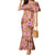 Orange Hawaii Hibiscus With Tropical Flowers Motifs Mermaid Dress - Polynesian Pride