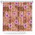 Orange Hawaii Hibiscus With Tropical Flowers Motifs Shower Curtain - Polynesian Pride