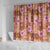 Orange Hawaii Hibiscus With Tropical Flowers Motifs Shower Curtain - Polynesian Pride