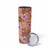 Orange Hawaii Hibiscus With Tropical Flowers Motifs Skinny Tumbler - Polynesian Pride