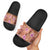Orange Hawaii Hibiscus With Tropical Flowers Motifs Slide Sandals - Polynesian Pride