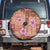 Orange Hawaii Hibiscus With Tropical Flowers Motifs Spare Tire Cover - Polynesian Pride