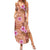 Orange Hawaii Hibiscus With Tropical Flowers Motifs Summer Maxi Dress - Polynesian Pride