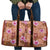 Orange Hawaii Hibiscus With Tropical Flowers Motifs Travel Bag - Polynesian Pride
