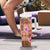 Orange Hawaii Hibiscus With Tropical Flowers Motifs Tumbler With Handle - Polynesian Pride