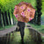 Orange Hawaii Hibiscus With Tropical Flowers Motifs Umbrella - Polynesian Pride