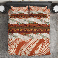 Aloha Hawaii Mikioi Lei Bedding Set Beige Tropical Flower Pattern - Polynesian Pride