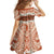 Aloha Hawaii Mikioi Lei Family Matching Mermaid Dress and Hawaiian Shirt Beige Tropical Flower Pattern - Polynesian Pride