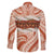 Aloha Hawaii Mikioi Lei Family Matching Mermaid Dress and Hawaiian Shirt Beige Tropical Flower Pattern - Polynesian Pride