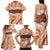 Aloha Hawaii Mikioi Lei Family Matching Tank Maxi Dress and Hawaiian Shirt Beige Tropical Flower Pattern - Polynesian Pride