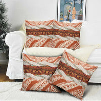 Aloha Hawaii Mikioi Lei Pillow Cover Beige Tropical Flower Pattern - Polynesian Pride