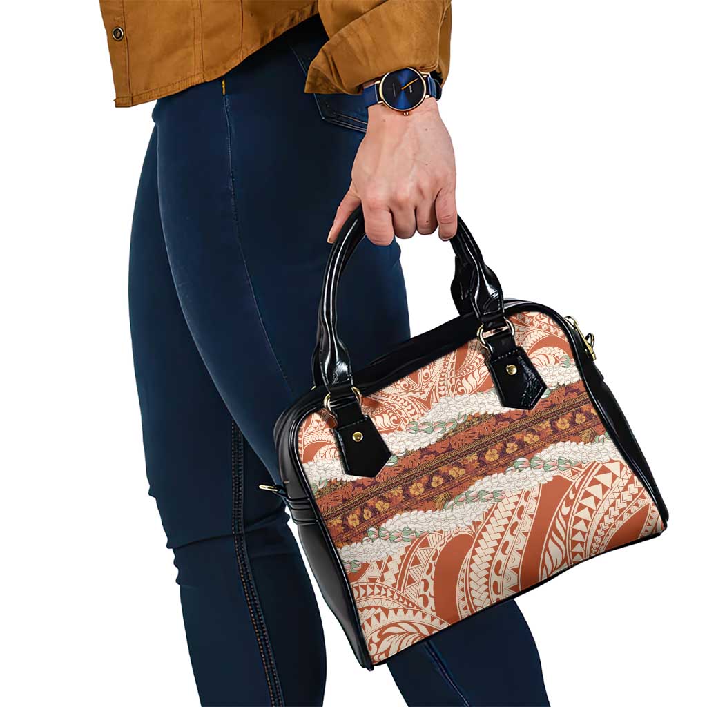 Aloha Hawaii Mikioi Lei Shoulder Handbag Beige Tropical Flower Pattern - Polynesian Pride