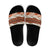 Aloha Hawaii Mikioi Lei Slide Sandals Beige Tropical Flower Pattern - Polynesian Pride