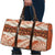 Aloha Hawaii Mikioi Lei Travel Bag Beige Tropical Flower Pattern - Polynesian Pride