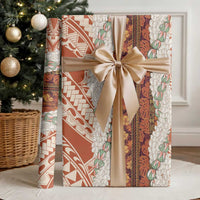 Aloha Hawaii Mikioi Lei Wrapping Paper Beige Tropical Flower Pattern - Polynesian Pride