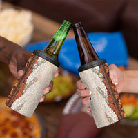 Aloha Hawaii Mikioi Lei 4 in 1 Can Cooler Tumbler Cattail Red Tropical Flower Pattern - Polynesian Pride