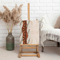 Aloha Hawaii Mikioi Lei Canvas Wall Art Cattail Red Tropical Flower Pattern - Polynesian Pride