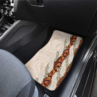 Aloha Hawaii Mikioi Lei Car Mats Cattail Red Tropical Flower Pattern - Polynesian Pride