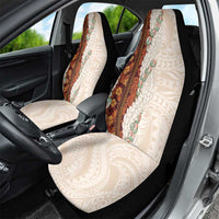 Aloha Hawaii Mikioi Lei Car Seat Cover Cattail Red Tropical Flower Pattern - Polynesian Pride