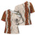 Aloha Hawaii Mikioi Lei Cross Shoulder Shirt Cattail Red Tropical Flower Pattern - Polynesian Pride