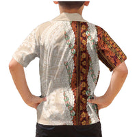 Aloha Hawaii Mikioi Lei Family Matching Mermaid Dress and Hawaiian Shirt Cattail Red Tropical Flower Pattern LT14 - Polynesian Pride