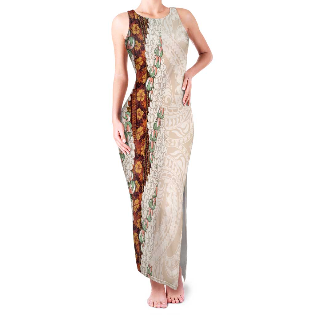 Aloha Hawaii Mikioi Lei Family Matching Tank Maxi Dress and Hawaiian Shirt Cattail Red Tropical Flower Pattern - Polynesian Pride