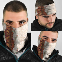 Aloha Hawaii Mikioi Lei Neck Gaiter Cattail Red Tropical Flower Pattern - Polynesian Pride