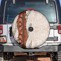 Aloha Hawaii Mikioi Lei Spare Tire Cover Cattail Red Tropical Flower Pattern - Polynesian Pride