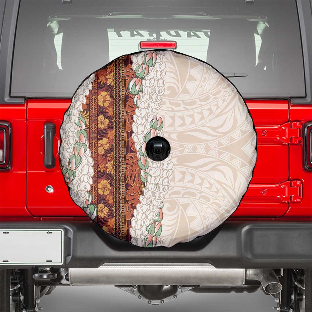 Aloha Hawaii Mikioi Lei Spare Tire Cover Cattail Red Tropical Flower Pattern - Polynesian Pride