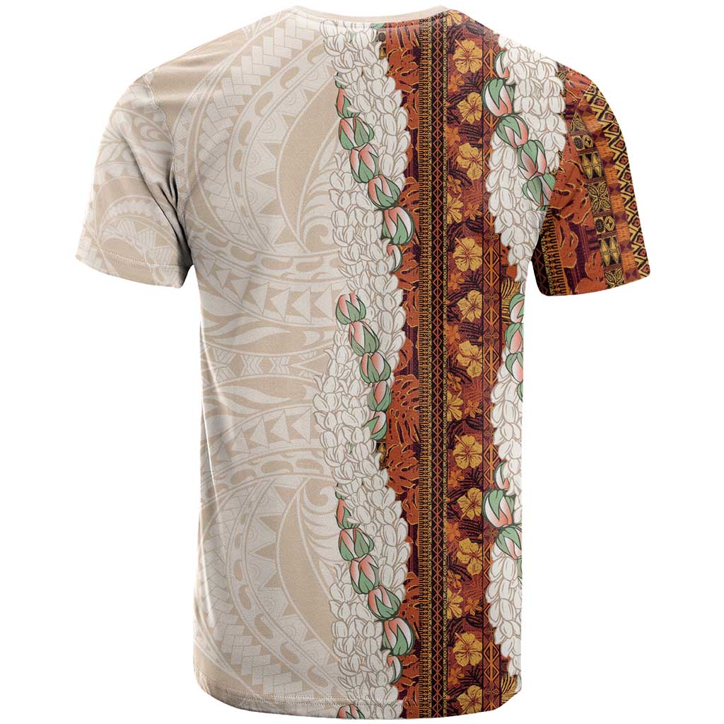 Aloha Hawaii Mikioi Lei T Shirt Cattail Red Tropical Flower Pattern - Polynesian Pride