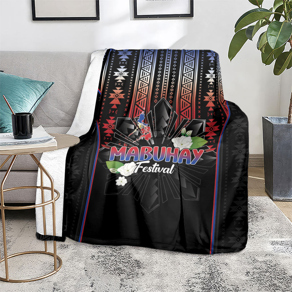 Mabuhay Philippines Festival Blanket Filipino Map Sampaguita Igorot Pattern LT14 - Polynesian Pride