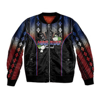 Mabuhay Philippines Festival Bomber Jacket Filipino Map Sampaguita Igorot Pattern LT14 Unisex Black - Polynesian Pride