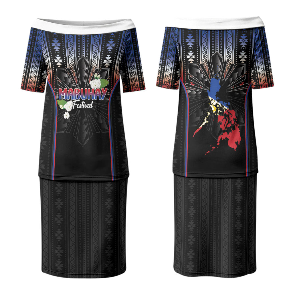 Mabuhay Philippines Festival Couples Matching Puletasi and Hawaiian Shirt Filipino Map Sampaguita Igorot Pattern LT14 - Polynesian Pride