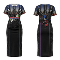 Mabuhay Philippines Festival Couples Matching Short Sleeve Bodycon Dress and Hawaiian Shirt Filipino Map Sampaguita Igorot Pattern LT14 - Polynesian Pride
