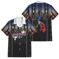 Mabuhay Philippines Festival Family Matching Puletasi and Hawaiian Shirt Filipino Map Sampaguita Igorot Pattern LT14 Dad's Shirt - Short Sleeve Black - Polynesian Pride
