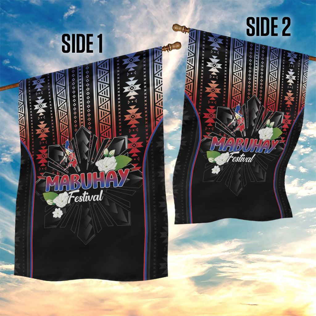 Mabuhay Philippines Festival Garden Flag Filipino Map Sampaguita Igorot Pattern LT14 - Polynesian Pride