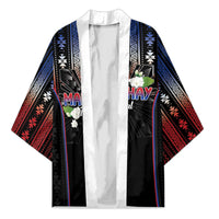 Mabuhay Philippines Festival Kimono Filipino Map Sampaguita Igorot Pattern LT14 Unisex Black - Polynesian Pride