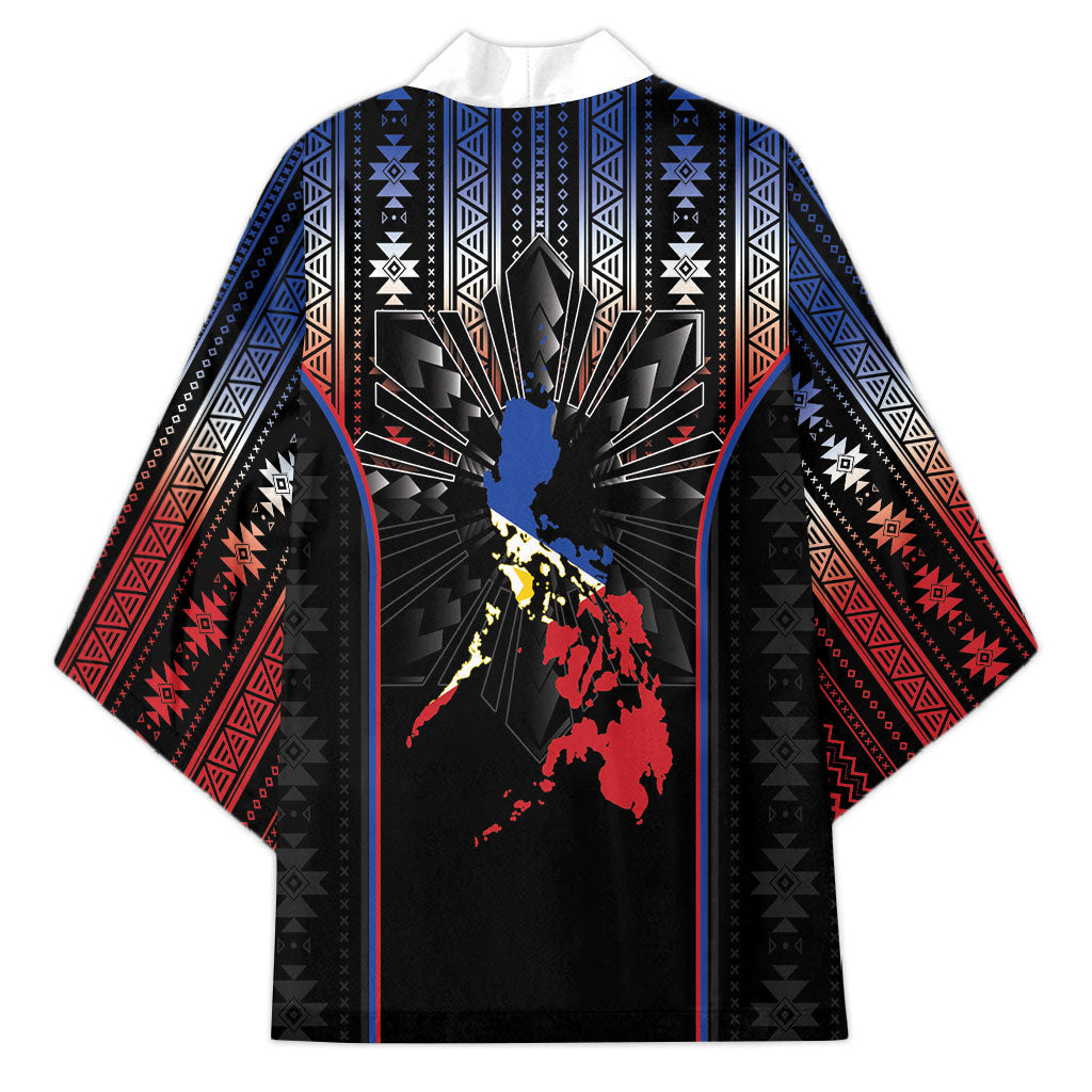 Mabuhay Philippines Festival Kimono Filipino Map Sampaguita Igorot Pattern LT14 - Polynesian Pride