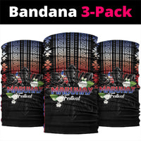 Mabuhay Philippines Festival Neck Gaiter Filipino Map Sampaguita Igorot Pattern LT14 package One Size: 25*50cm Black - Polynesian Pride