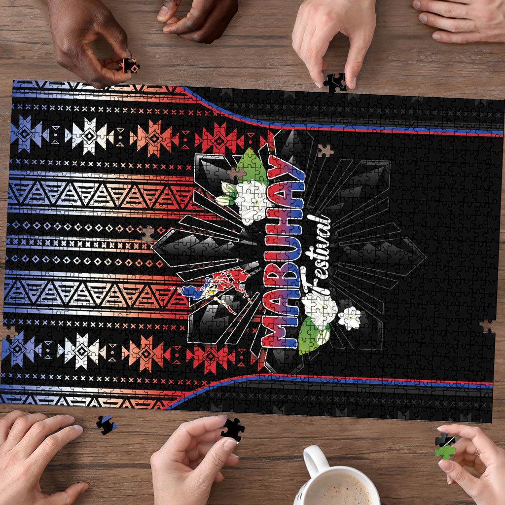 Mabuhay Philippines Festival Puzzle Filipino Map Sampaguita Igorot Pattern LT14 - Polynesian Pride