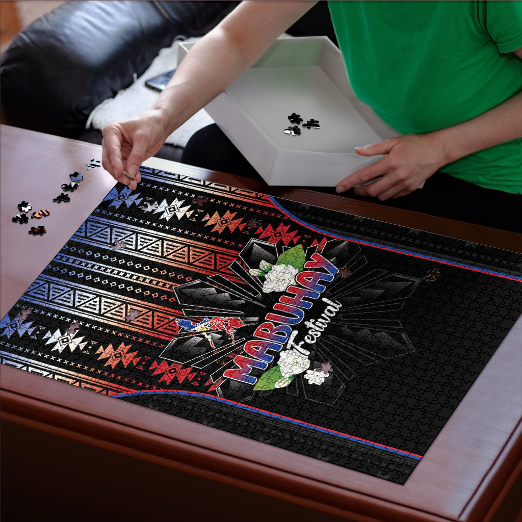 Mabuhay Philippines Festival Puzzle Filipino Map Sampaguita Igorot Pattern LT14 - Polynesian Pride