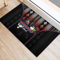 Mabuhay Philippines Festival Rubber Doormat Filipino Map Sampaguita Igorot Pattern LT14 - Polynesian Pride