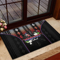 Mabuhay Philippines Festival Rubber Doormat Filipino Map Sampaguita Igorot Pattern LT14 - Polynesian Pride